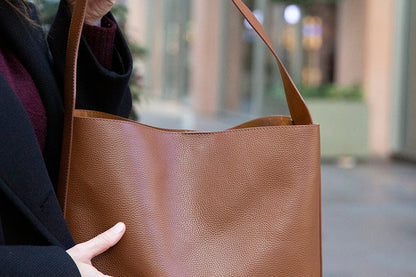 Stella Leather Women’s Tote Bag – Genuine Leather Shoulder Bag for Everyday Elegance | Minimal & Handcrafted