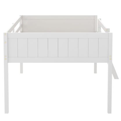 Low Loft Bed With Adjustable Ladder