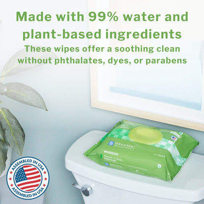 McKesson Flushable* Wet Wipes XL - Scented, 96 Wet Wipes per Pack DXLF96