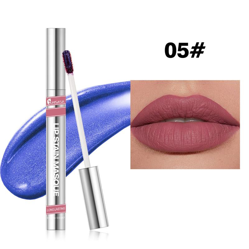 KAISASA Long-Lasting Waterproof Peel-Off Lipstick, Liquid Lipstick, with 24Hrs of Smooth, Buildable Color, Moisturizing Shine