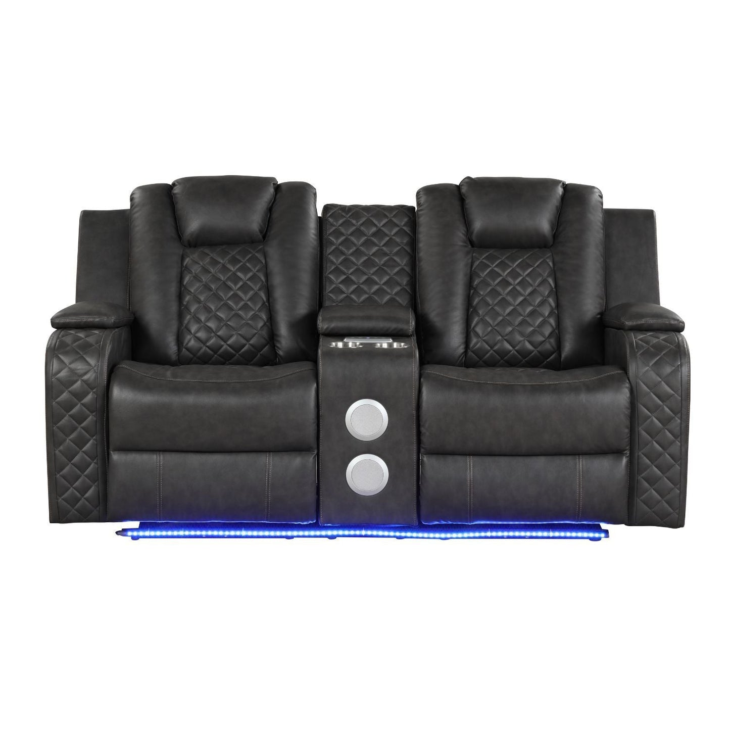 Benz - Power Reclining Loveseat With LED Lighting And Built In USB