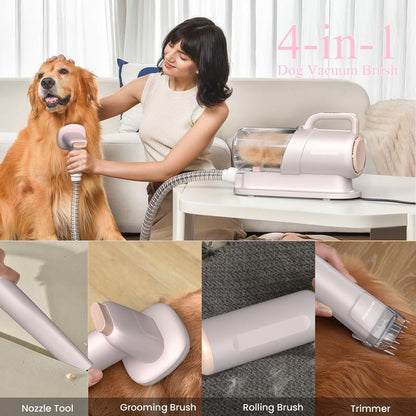 Geoorood Dog Grooming Vacuum All-In-One Kit with 10Kpa Suction, 2.2L Dust Tank, Adjustable Combs, Lightweight Design, Perfect for Gifts & Home Use