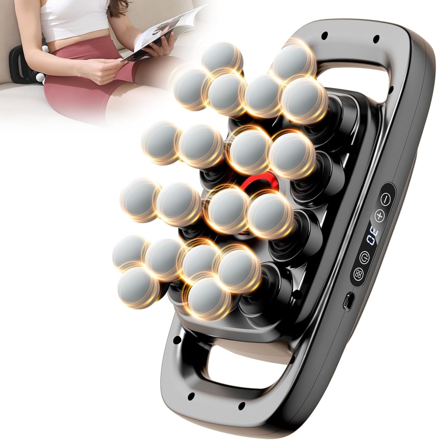 Upgraded 16-Head Massage Gun, Deep Tissue Percussion Massager, Muscle Massage Gun for Back, Shoulders, Legs, Body Muscle Pain Relief, Gifts for Men and Women