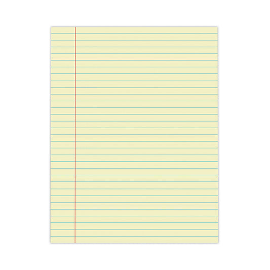 Universal Glue Top Pads, Wide/Legal Rule, 50 Canary-Yellow 8.5 x 11 Sheets, Dozen