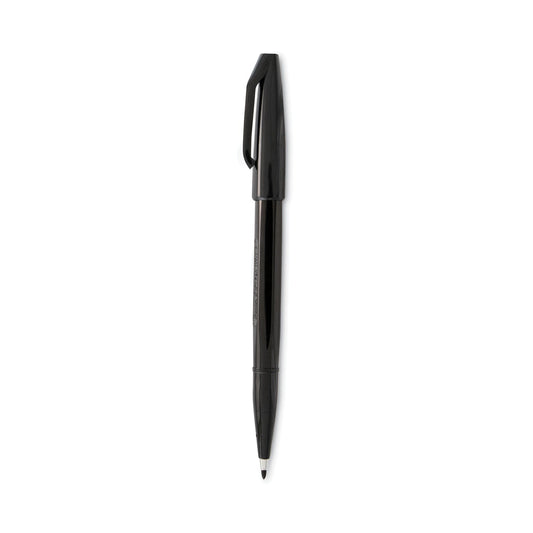 Pentel Arts Sign Pen Fine Point Color Marker, Extra-Fine Bullet Tip, Black, Dozen