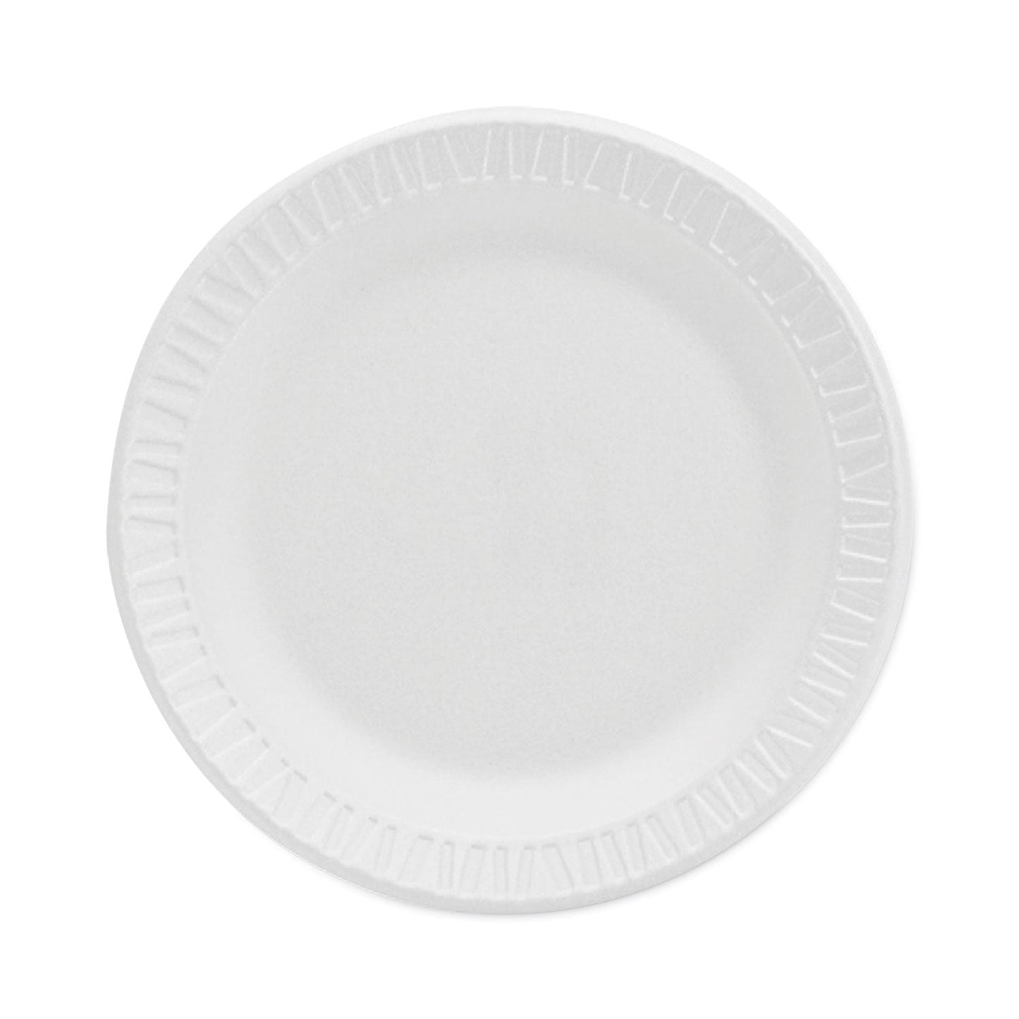 Dart Concorde Non-Laminated Foam Plate, 6" dia, White,125/Pack, 8 Packs/Carton