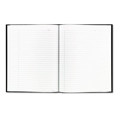 Blueline Business Notebook with Self-Adhesive Labels, 1 Subject, Medium/College Rule, Black Cover, 9.25 x 7.25, 192 Sheets