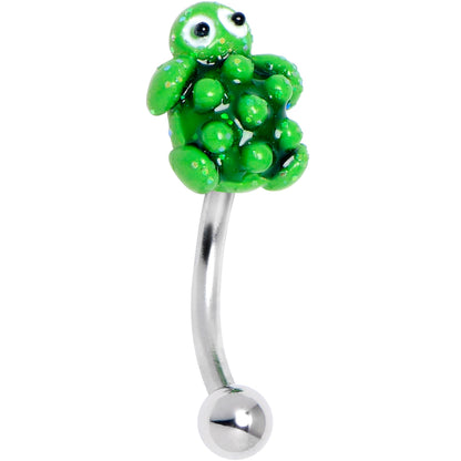 16G 5/16 Texture Turtle Curved Eyebrow Ring
