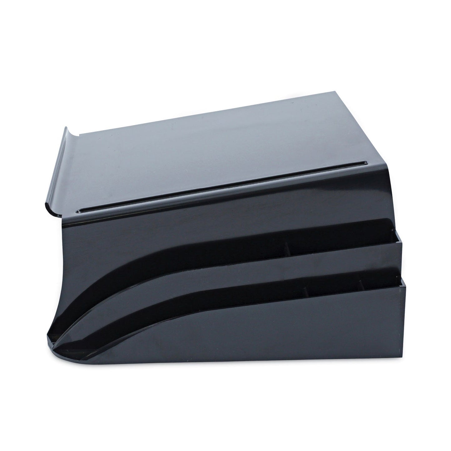 Universal Recycled Telephone Stand and Message Center, 12.25 x 10.5 x 5.25, Black