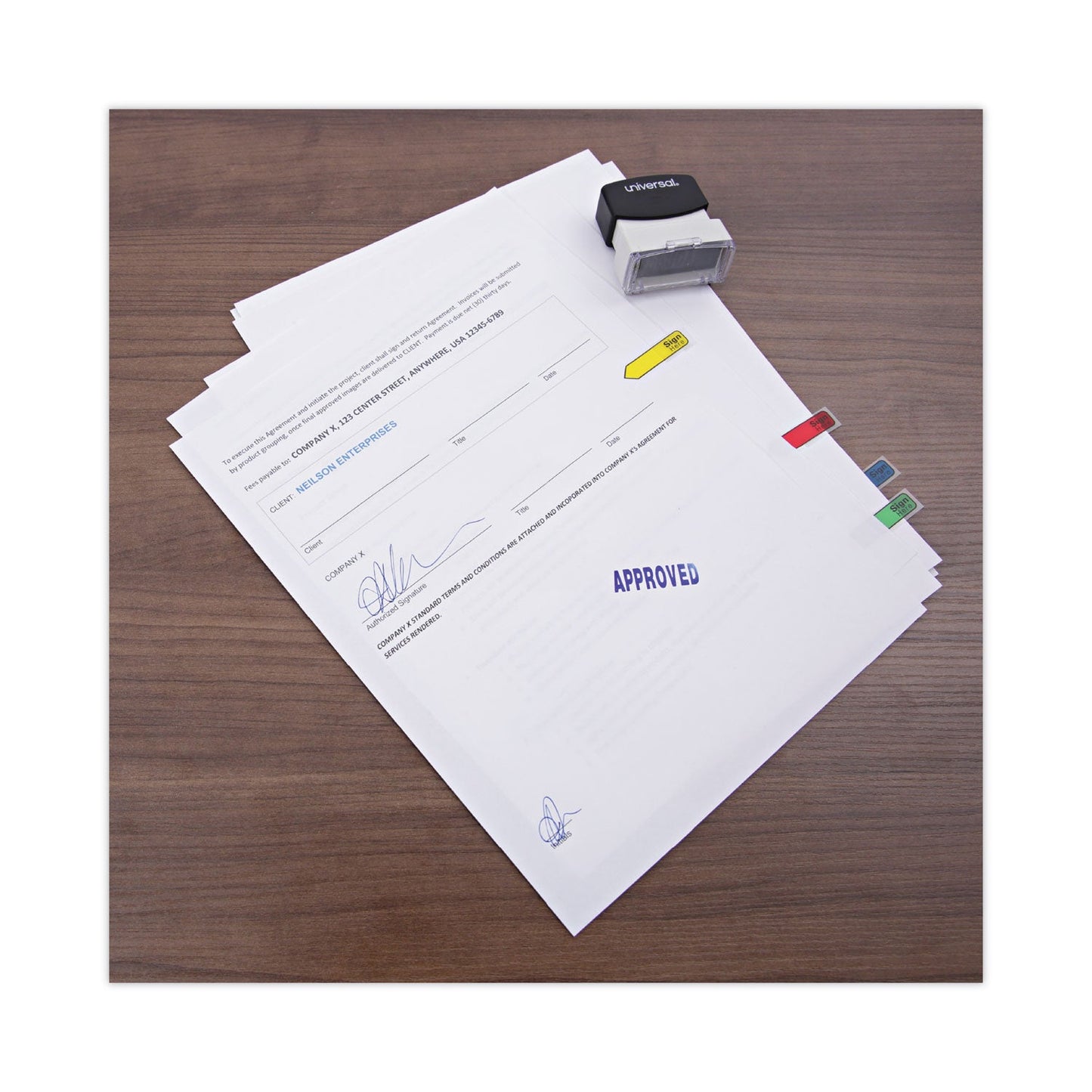 Universal Message Stamp, APPROVED, Pre-Inked One-Color, Blue
