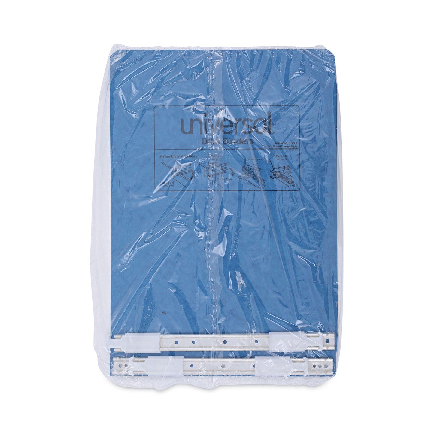 Universal Pressboard Hanging Binder, 2 Posts, 6" Capacity, 9.5 x 11, Light Blue