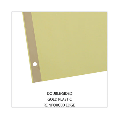 Universal Deluxe Extended Insertable Tab Indexes, 5-Tab, 11 x 8.5, Buff, Clear Tabs, 24 Sets