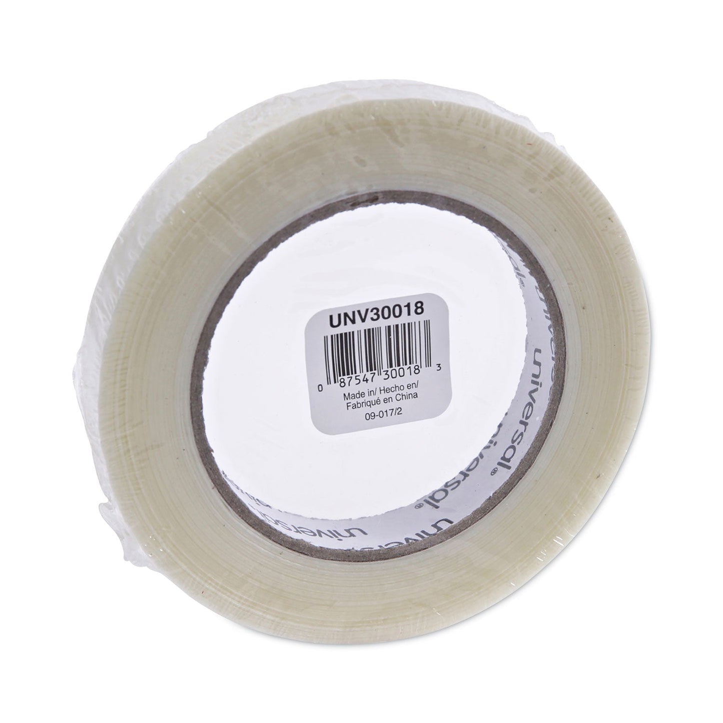 Universal 120# Utility Grade Filament Tape, 3" Core, 18 mm x 54.8 m, Clear