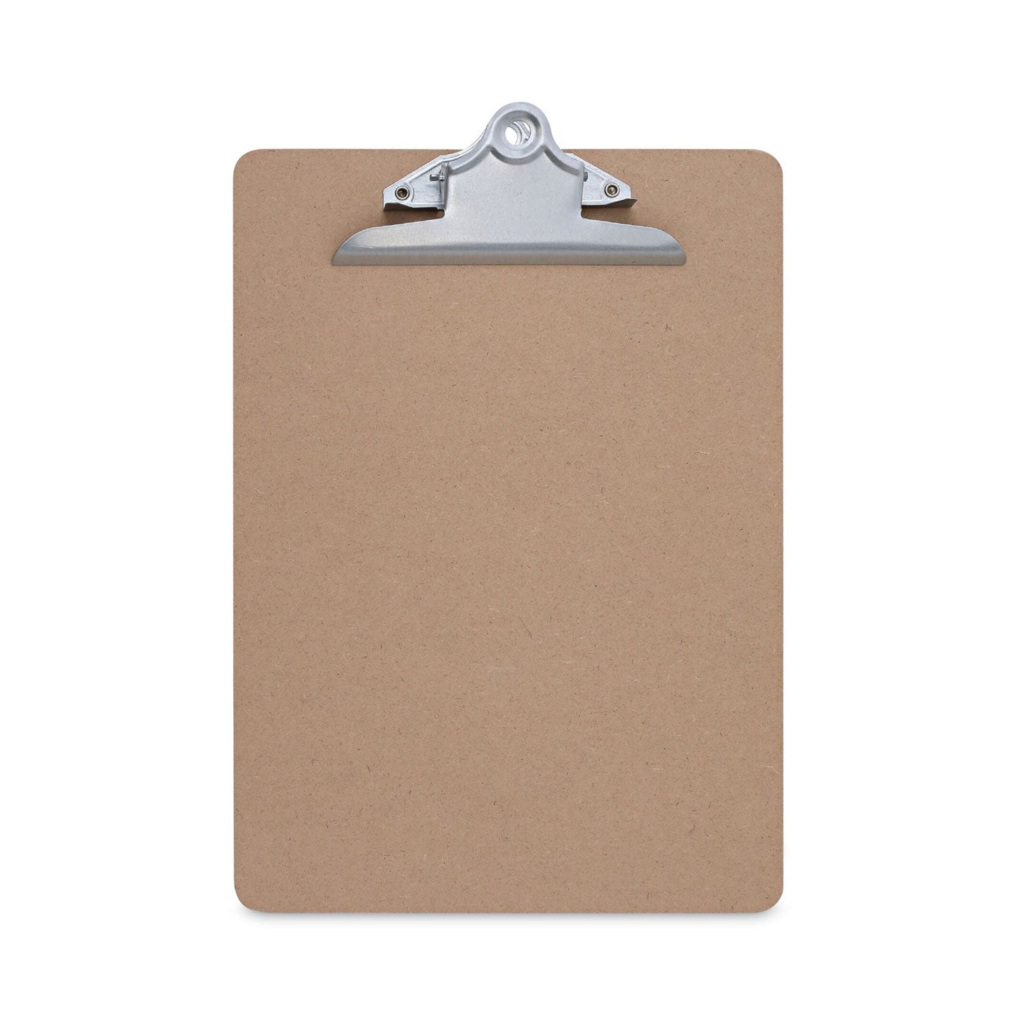 Universal Hardboard Clipboard, 1.25" Clip Capacity, Holds 8.5 x 11 Sheets, Brown, 3/Pack