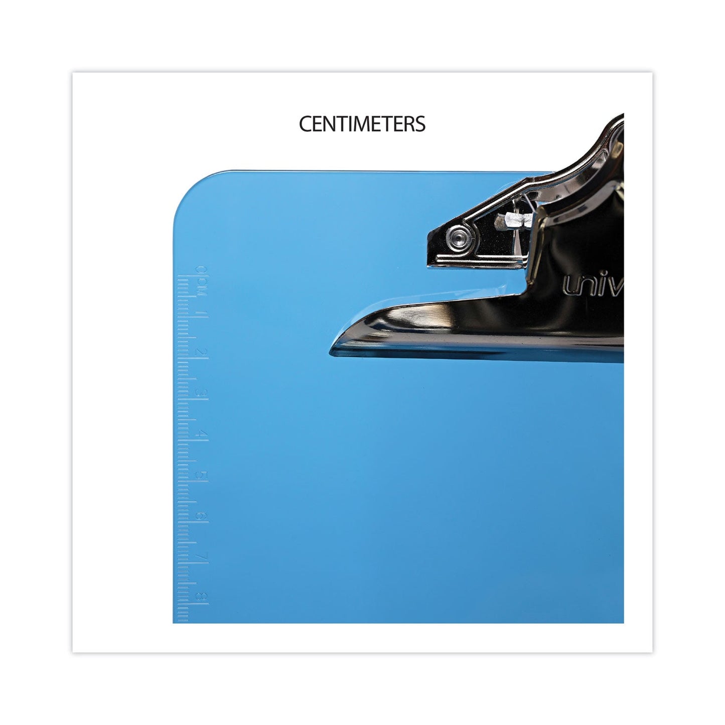 Universal Plastic Clipboard with High Capacity Clip, 1.25" Clip Capacity, Holds 8.5 x 11 Sheets, Translucent Blue