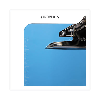 Universal Plastic Clipboard with High Capacity Clip, 1.25" Clip Capacity, Holds 8.5 x 11 Sheets, Translucent Blue