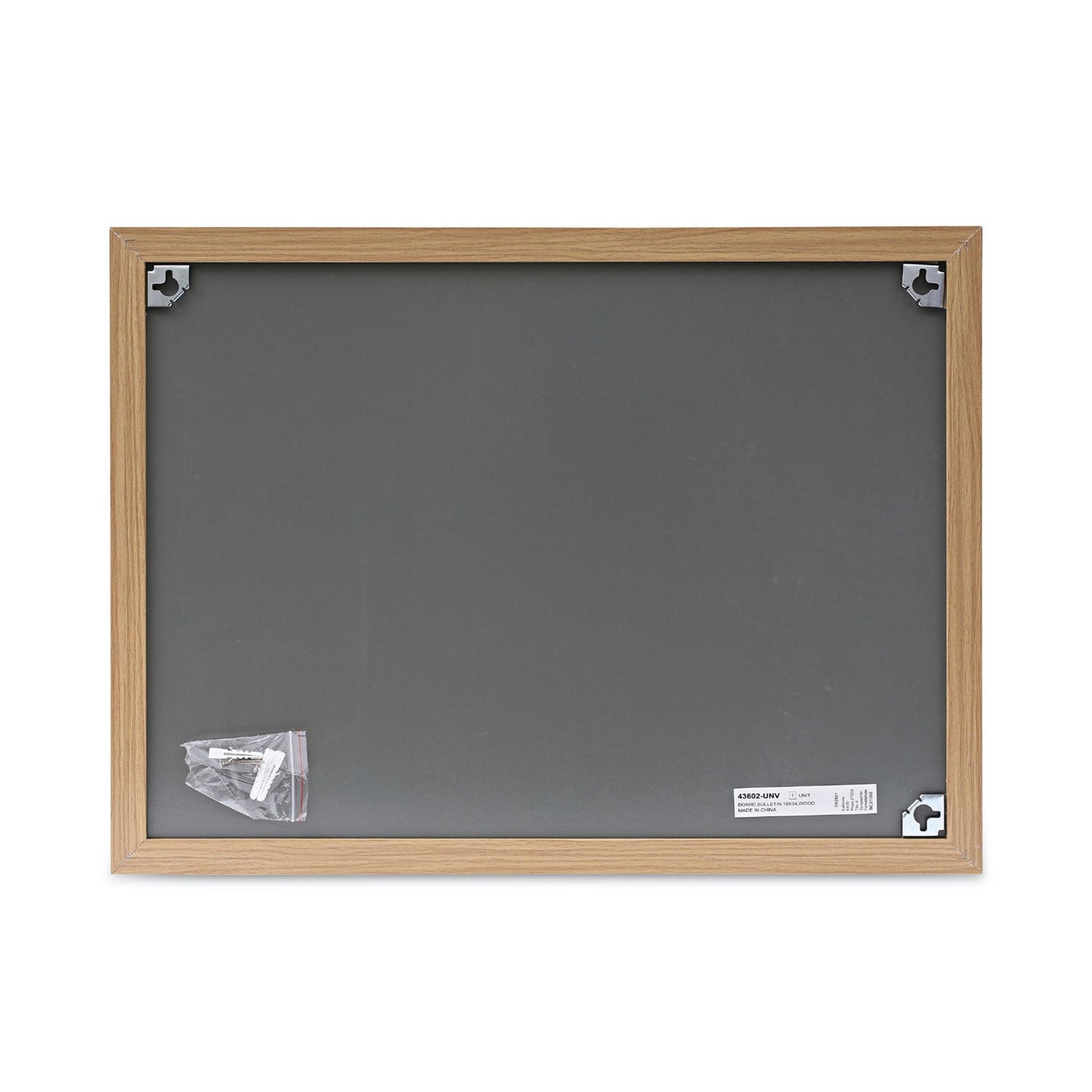 Universal Cork Board with Oak Style Frame, 24 x 18, Natural, Oak-Finished Frame