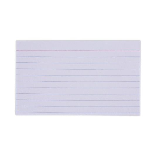 Universal Ruled Index Cards, 3 x 5, White, 100/Pack