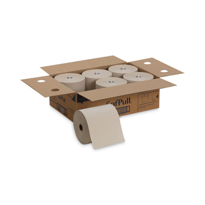 Georgia Pacific Hardwound Roll Paper Towel, Nonperforated, 7.87" x 1,000 ft, Brown, 6 Rolls/Carton