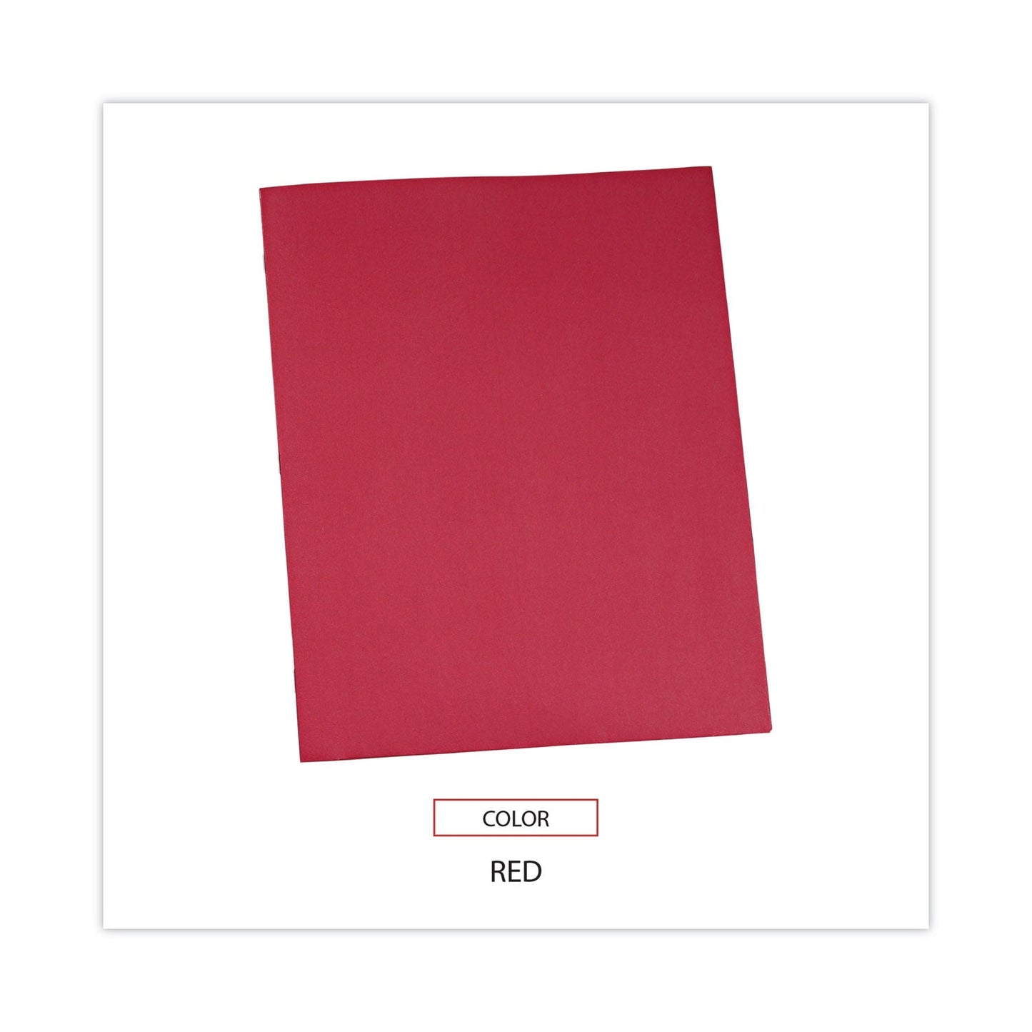 Universal Two-Pocket Portfolios with Tang Fasteners, 0.5" Capacity, 11 x 8.5, Red, 25/Box