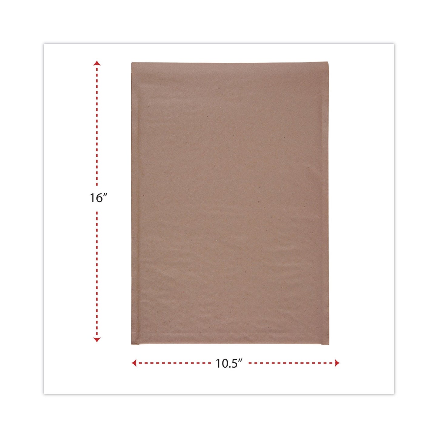 Universal Natural Self-Seal Cushioned Mailer, #5, Barrier Bubble Air Cell Cushion, Self-Adhesive Closure, 10.5 x 16, Kraft, 80/Carton