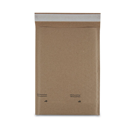 Universal Natural Self-Seal Cushioned Mailer, #0, Barrier Bubble Air Cell Cushion, Self-Adhesive Closure, 6 x 10, Kraft, 200/Carton