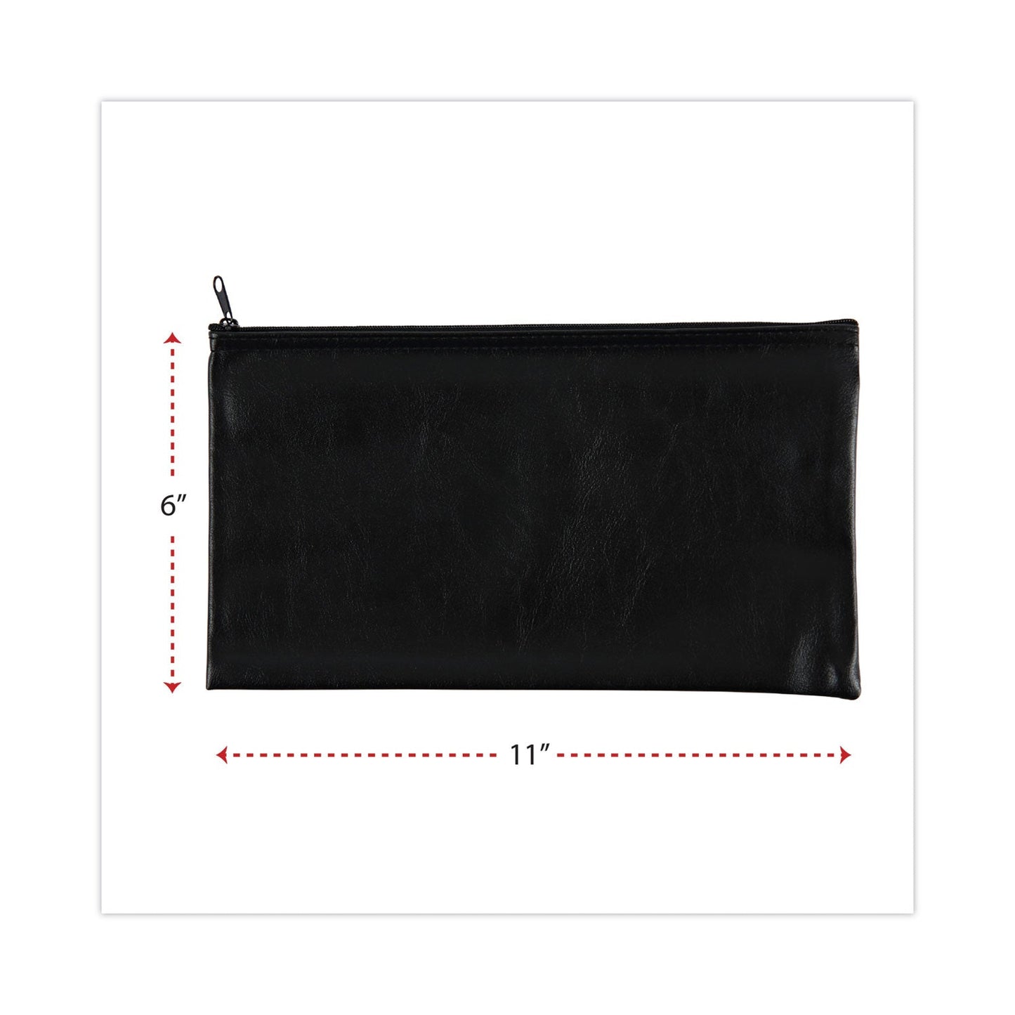 Universal Zippered Wallets/Cases, Leatherette PU, 11 x 6, Black, 2/Pack