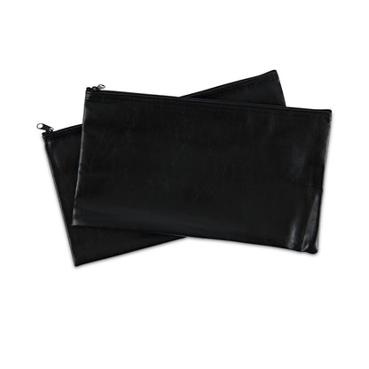 Universal Zippered Wallets/Cases, Leatherette PU, 11 x 6, Black, 2/Pack