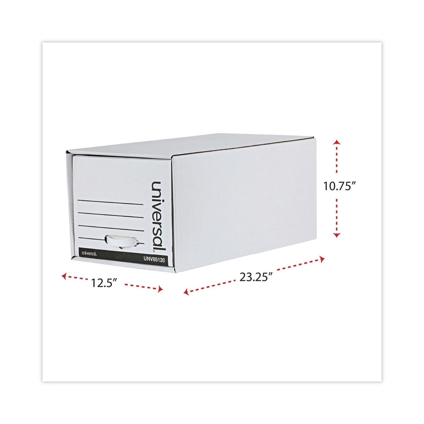 Universal Economy Storage Drawer Files, Letter Files, White, 6/Carton