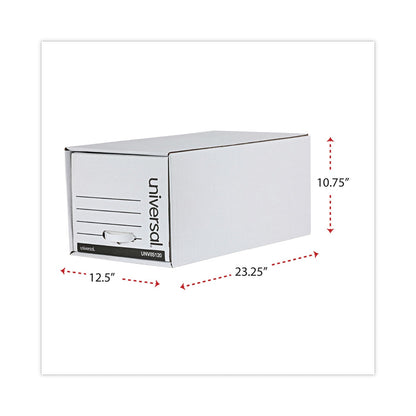 Universal Economy Storage Drawer Files, Letter Files, White, 6/Carton