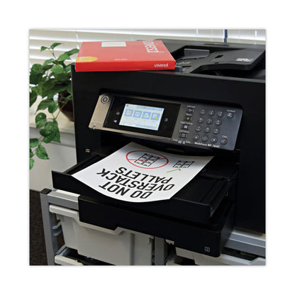 Universal Copier Mailing Labels, Copiers, 8.5 x 11, White, 100/Box