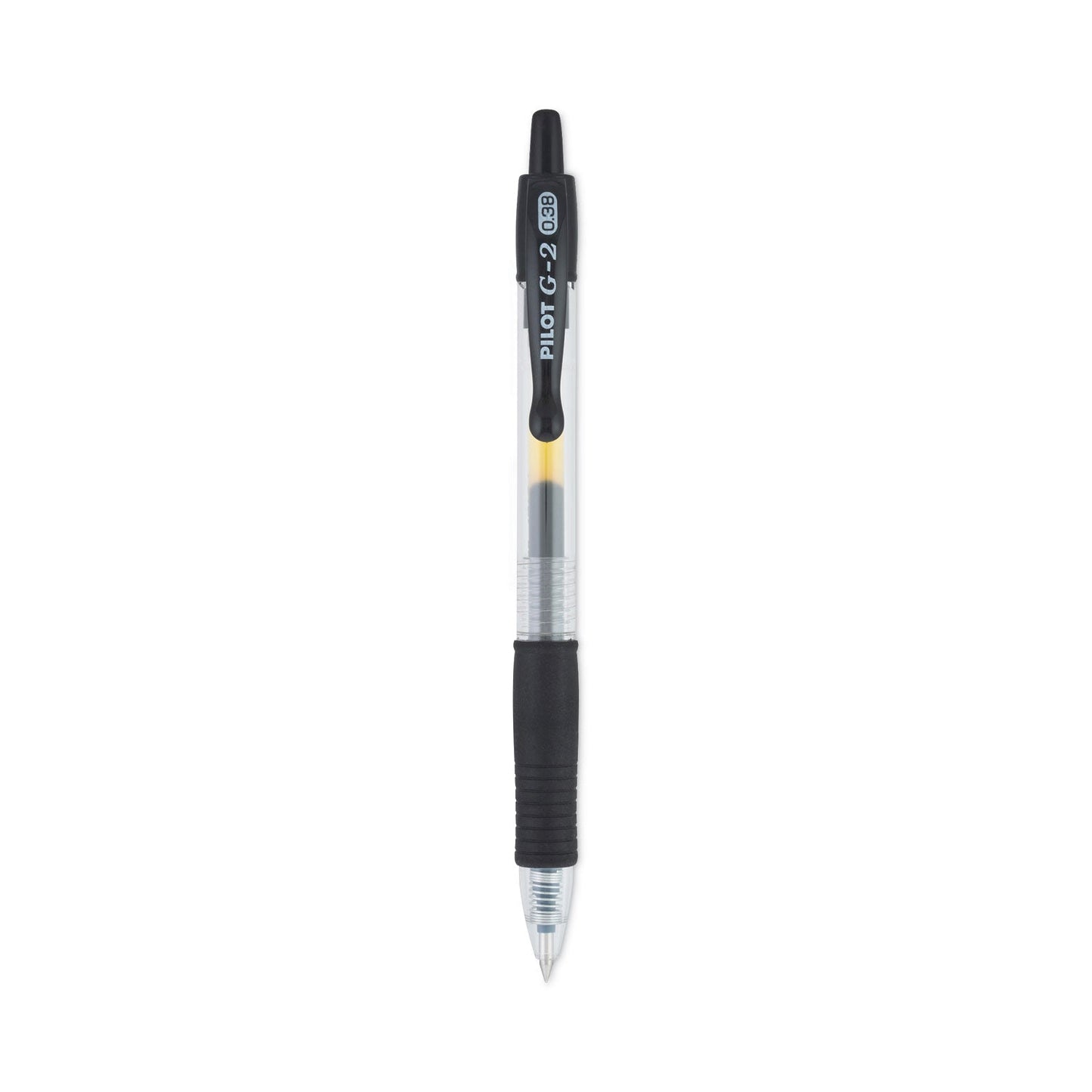 Pilot G2 Premium Gel Pen Convenience Pack, Retractable, Extra-Fine 0.38 mm, Black Ink, Clear/Black Barrel, Dozen