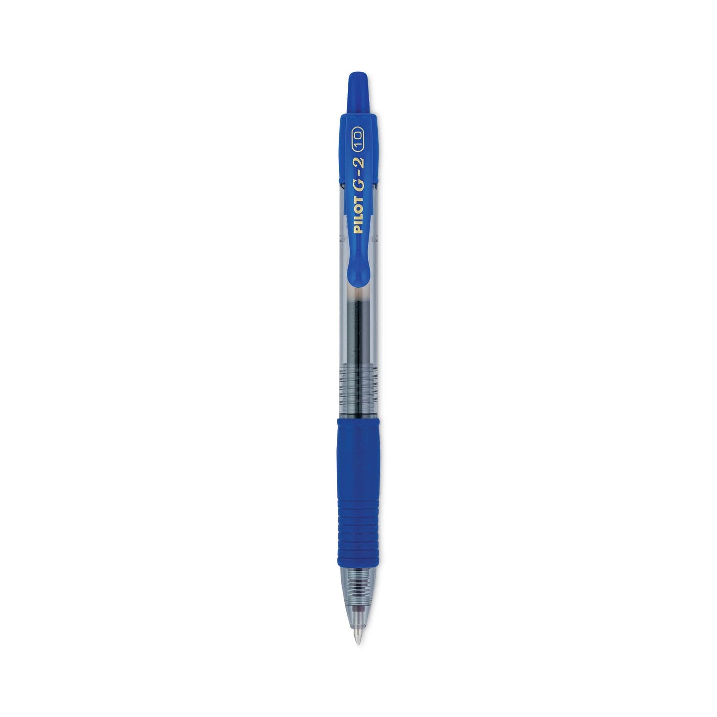 Pilot G2 Premium Gel Pen, Retractable, Bold 1 mm, Blue Ink, Smoke Barrel, Dozen
