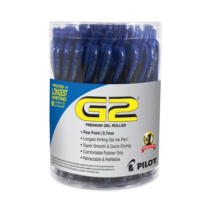 Pilot G2 Premium Gel Pen Convenience Pack, Retractable, Fine 0.7 mm, Black Ink, Black Barrel, 36/Pack