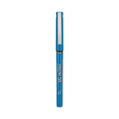 Pilot Precise V5 Roller Ball Pen, Stick, Extra-Fine 0.5 mm, Blue Ink, Blue Barrel, Dozen