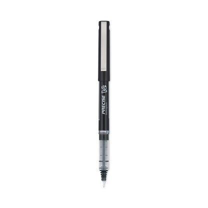 Pilot Precise V5 Roller Ball Pen, Stick, Extra-Fine 0.5 mm, Black Ink, Black Barrel, Dozen