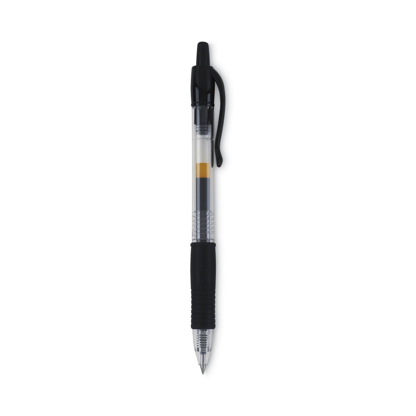 Pilot G2 Premium Gel Pen Convenience Pack, Retractable, Extra-Fine 0.38 mm, Black Ink, Clear/Black Barrel, Dozen