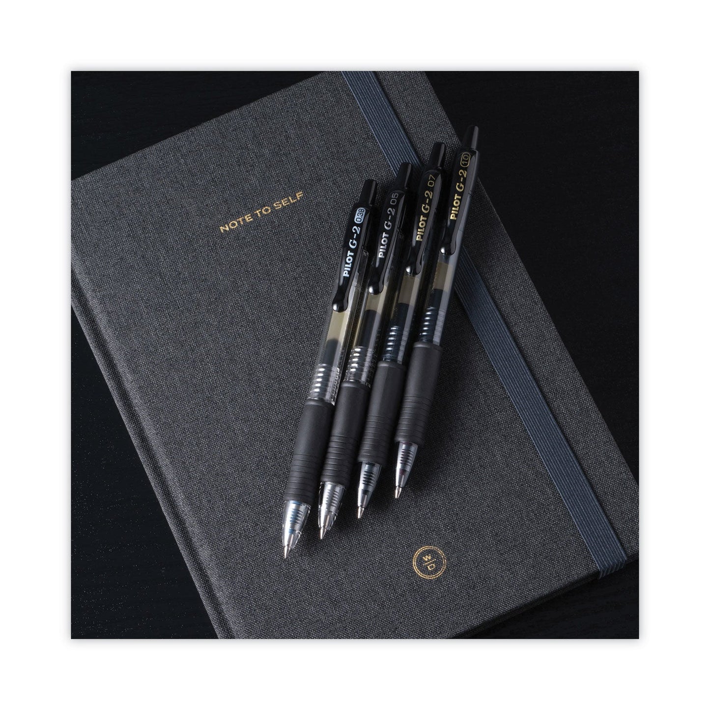 Pilot G2 Premium Gel Pen Convenience Pack, Retractable, Extra-Fine 0.38 mm, Black Ink, Clear/Black Barrel, Dozen