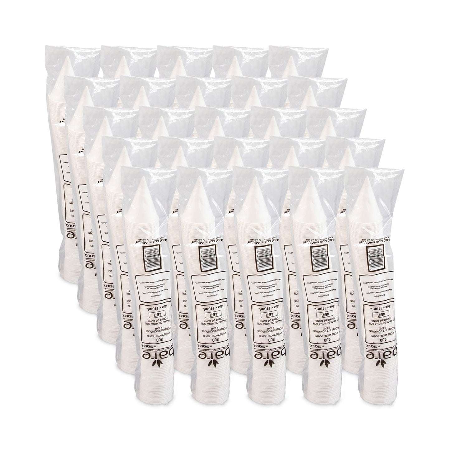 Dart Cone Water Cups, Cold, Paper, 4 oz, White, 200/Pack
