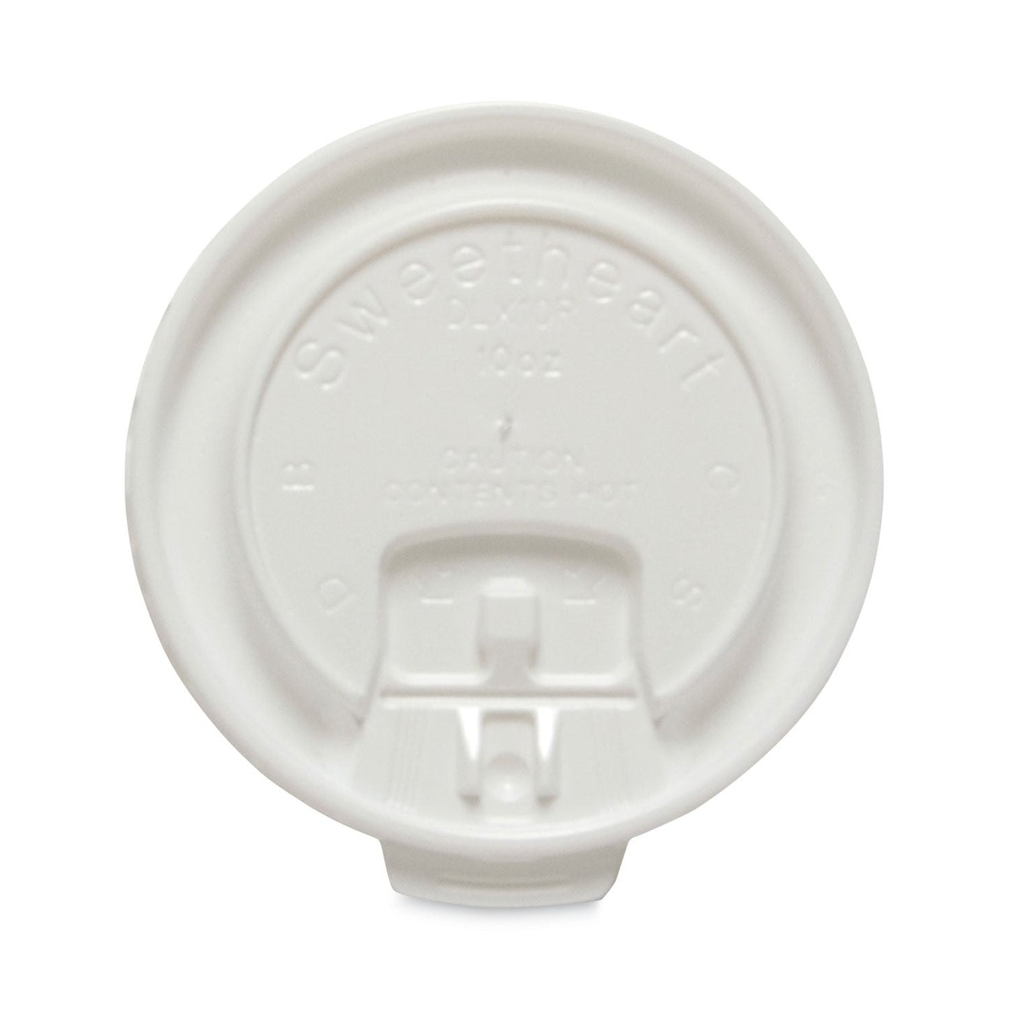 Dart Lift Back and Lock Tab Cup Lids for Foam Cups, Fits 10 oz Trophy Cups, White, 2,000/Carton