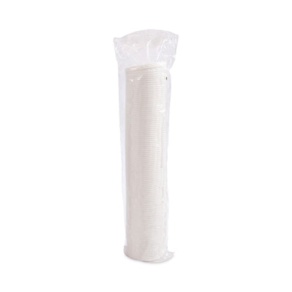 Dart Lift Back and Lock Tab Cup Lids for Foam Cups, Fits 10 oz Trophy Cups, White, 2,000/Carton