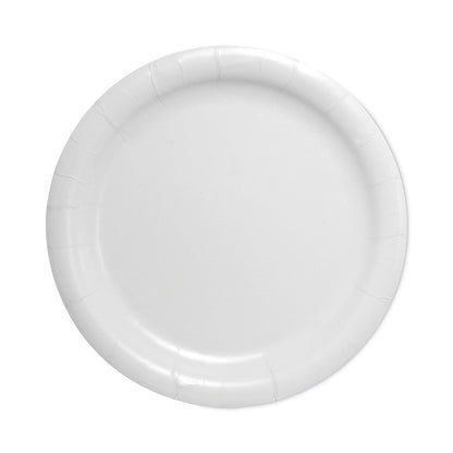 Dart Bare Eco-Forward Clay-Coated Paper Dinnerware, Plate, 9" dia, White, 500/Carton