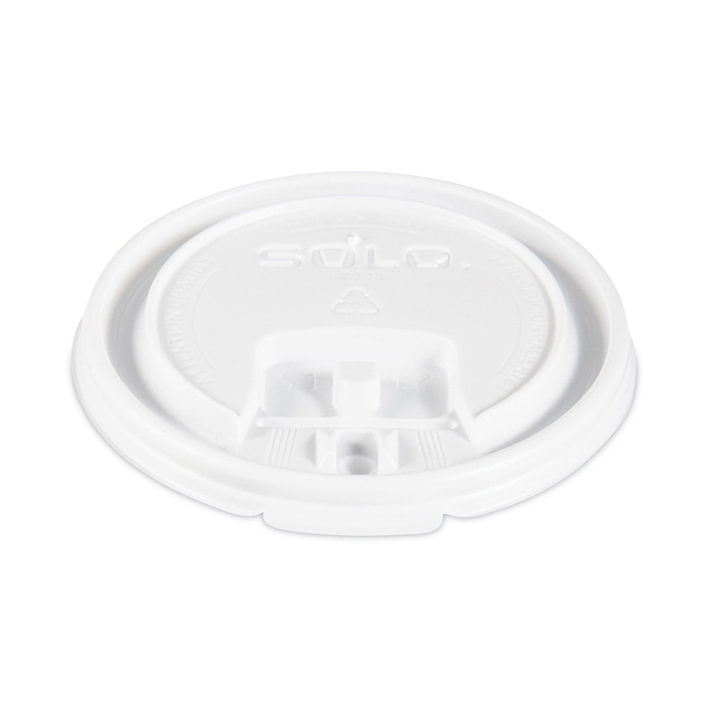 Dart Lift Back and Lock Tab Cup Lids, Fits 8 oz Cups, White, 100/Sleeve, 10 Sleeves/Carton