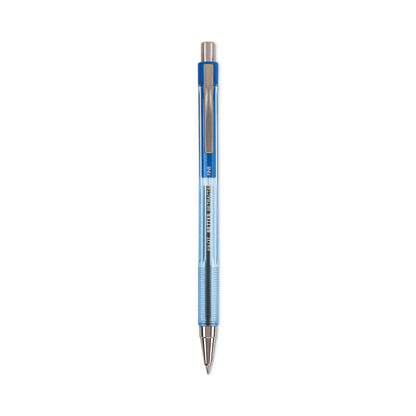 Pilot Better Ballpoint Pen, Retractable, Fine 0.7 mm, Blue Ink, Translucent Blue Barrel, Dozen