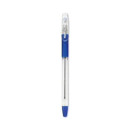 Pilot EasyTouch Ballpoint Pen, Stick, Medium 1 mm, Blue Ink, Clear Barrel, Dozen