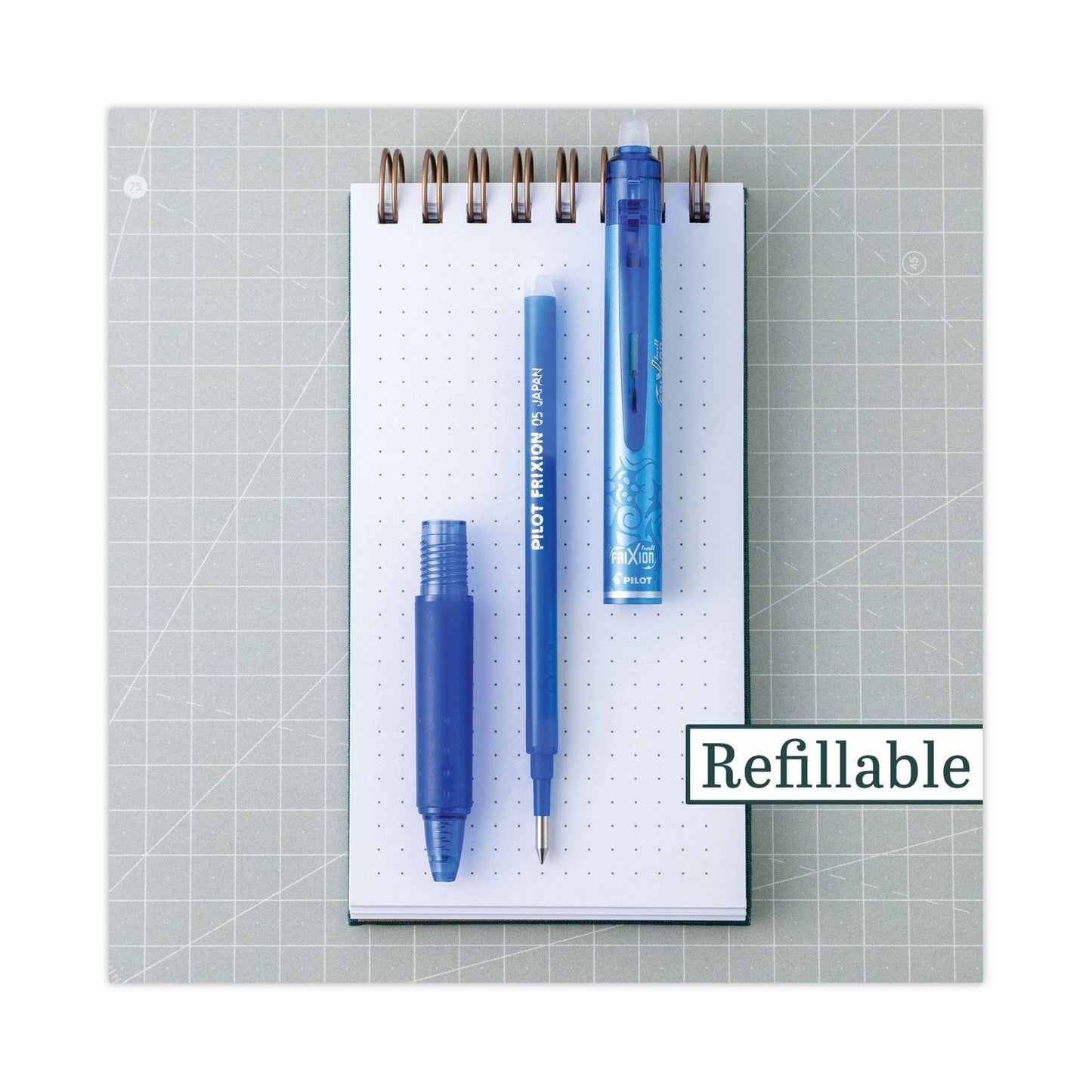 Pilot Refill for Pilot FriXion Erasable, FriXion Ball, FriXion Clicker and FriXion LX Gel Ink Pens, Fine Tip, Blue Ink, 3/Pack