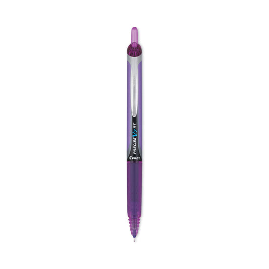 Pilot Precise V7RT Roller Ball Pen, Retractable, Fine 0.7 mm, Purple Ink, Purple Barrel