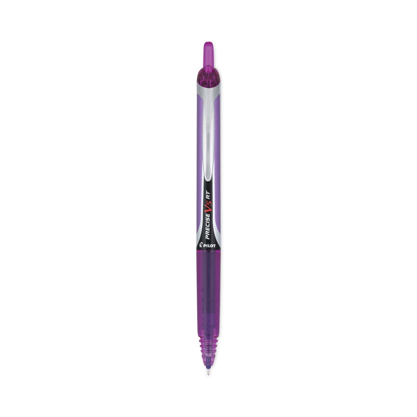 Pilot Precise V5RT Roller Ball Pen, Retractable, Extra-Fine 0.5 mm, Purple Ink, Purple Barrel