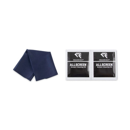 Read Right AllScreen Screen Cleaning Kit, 50 Individually Wrapped Presaturated Wipes, 1 Microfiber Cloth/Box