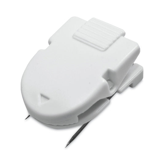 Advantus Wall Clips for Fabric Panels, 40 Sheet Capacity, White, 4/Pack